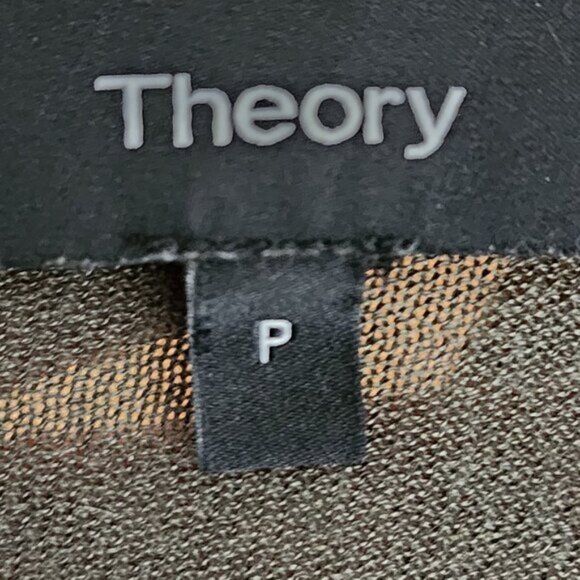 Theory Olive Green Silk Cashmere Blend Knit Yulia V-Neck Sweater - Picture 5 of 6